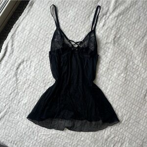 Black mesh Victoria’s Secret lingerie top